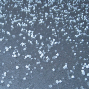 Hail storm debris