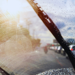 Glare on the windshield