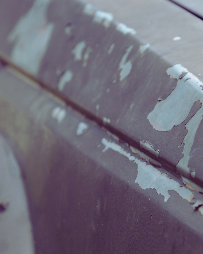 Paint peeling ona  vehicle