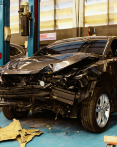 Damaged vehicle