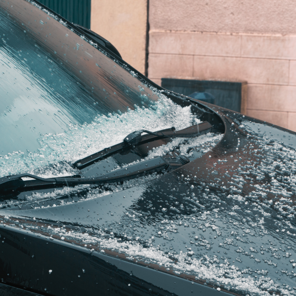 hail damage on car hood