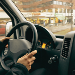 Point of view from inside a vehicle
